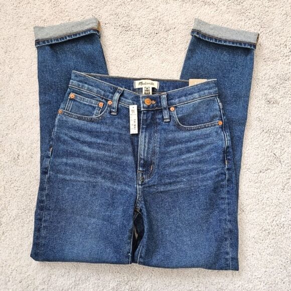 NWT Madewell | Slim Boyjean High Rise Medium Denim Jean, Womens 24 - Picture 3 of 7